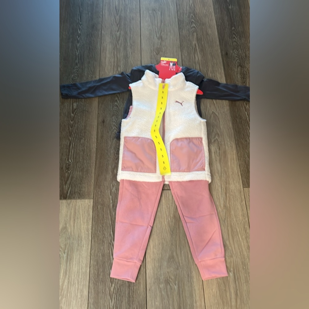 Puma Kids' White and Pink 3-Piece Set